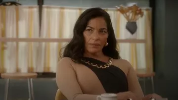 Vintage Black & Gold Tone Necklace c.1980 worn by Seema Patel (Sarita Choudhury) as seen in And Just Like That… (S03E03)