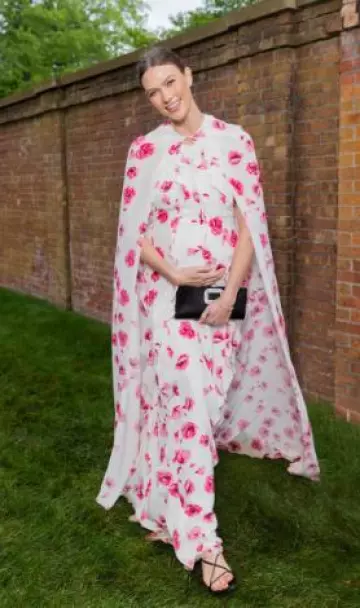 Emilia Wickstead Fleurine Dress worn by Karlie Kloss Huma at Abedin & Alex Soros' Wedding post on June 14, 2025