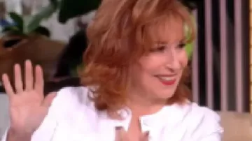 The View 2025 Joy Behar Collarless Denim Jacket of Self - Co-Host (Joy Behar) in The View (S28)
