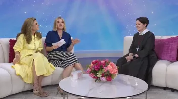 Jupe en jean A.L.C portée par Jenna Bush Hager comme on le voit dans Today with Jenna & Friends le 26 juin 2025