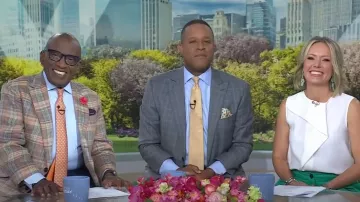 Pendientes colgantes en forma de lágrima de Lisi Lerch usados por Dylan Dreyer como se ve en Hoy el 27 de junio de 2025