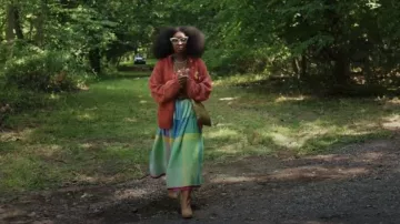 Injiri Plaid Cotton Skirt worn by Amber (Cynthia Erivo) as seen in Poker Face (S02E01)