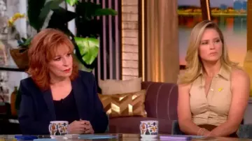 Veronica Beard Regina Sleeveless Shirt worn by Sara Haines as seen in The View on  June 26, 2025