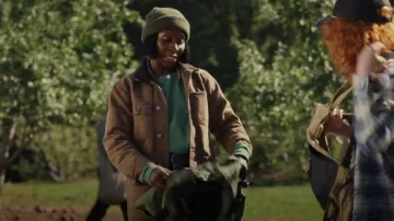 Zara Washed Jacket with Contrasting Collar worn by Delia (Cynthia Erivo) as seen in Poker Face (S02E01)