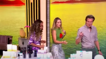 Doen Elowena Silk Skirt worn by Sara Haines as seen in The View on June 27, 2025