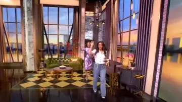 Generation Love Staria Embellished Denim Wide-Leg Jeans worn by Alyssa Farah Griffin as seen in The View on June 27, 2025