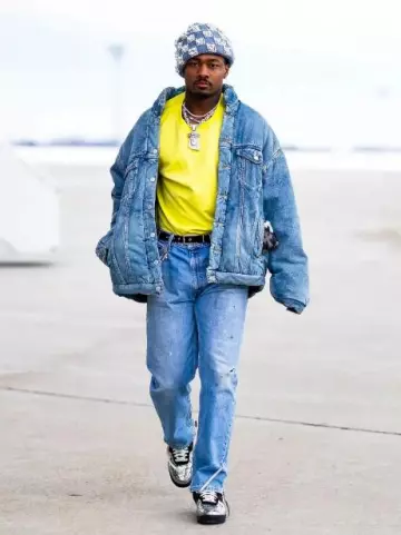 Nike Air Force 1 Low x Louis Vuitton Multi Metallic portée par Stefon Diggs sur le compte Instagram @blitzfits