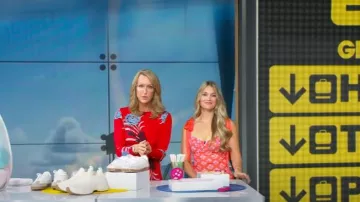 Free People Floral Layered Mesh Slipdress worn by Emma Villaneda as seen in Good Morning America on June 30, 2025