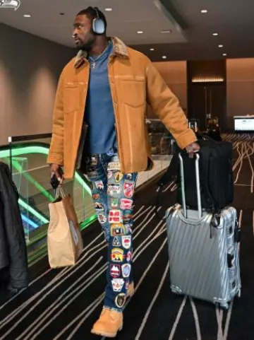 Timberland 6" Premium Boot Wheat usado por DK Metcalf en la cuenta de Instagram @seahawks