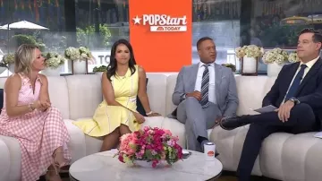 Tanya Taylor Sloane Dress in Lemon Meringue worn by Laura Jarrett as seen in Today on June 30, 2025