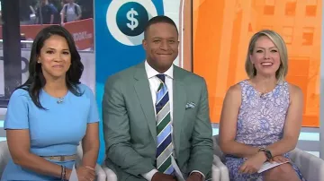 Victoria Beckham Fitted Wool Midi Dress worn by Laura Jarrett as seen in Today on July 1, 2025