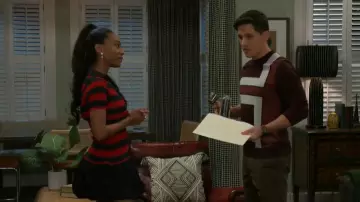 Maeve at Anthropologie Bubble-Hem Twofer Mini Dress worn by Samantha Richardson (Najah Jackson) as seen in Beyond the Gates (S01E75)