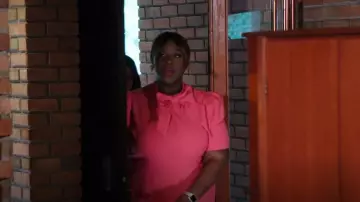 Black Halo Ara Tie Neck Puff Sleeve Jumpsuit worn by Retta as seen in Ugliest House in America (S06E01)
