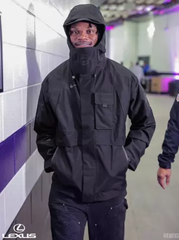 Nike x Cactus Corp Black Gore Tex Jacket worn by Lamar Jackson on the Instagram account @ravens