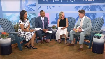 Manolo Blahnik Patent Leather Mary Jane Pumps worn by Laura Jarrett as seen in Today on July 2, 2025