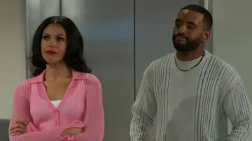 Zara Structured Openwork Sweater worn by Andre Richardson (Sean Freeman) as seen in Beyond the Gates (S01E81)