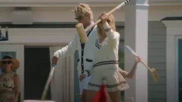 Brooks Brothers Vintage-Inspired Supima® Cotton Tennis Cardigan worn by Johnny Sinclair (Joseph Zada) as seen in We Were Liars (S01E04)