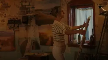 Sandro Lilio Fancy Stitch Knit Polo Sweater worn by Bess Sinclair (Candice King) as seen in We Were Liars (S01E05)