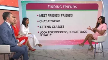 Vestido de tweed con detalle de trenza Eliza J usado por Sue Varma como se ve en Today el 3 de julio de 2025