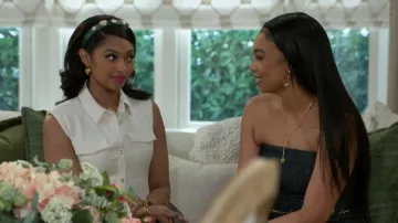 Moschino Teddy Bear Hanging Earrings worn by Chelsea Hamilton (Rhonnirose Mantilla) as seen in Beyond the Gates (S01E83)