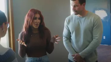 Body Skims de manga larga y cuello redondo usado por Chelsea Houska como se ve en Down Home Fab (S03E06)