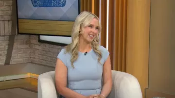 Maeve at Anthropologie Cap Sleeve Mock Neck Mini Dress worn by Leigha Stepp Tingle as seen in CBS Mornings on July 4, 2025