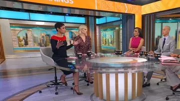 Ralph Lauren Patney Dress worn by Jericka Duncan as seen in CBS Mornings on July 3, 2025