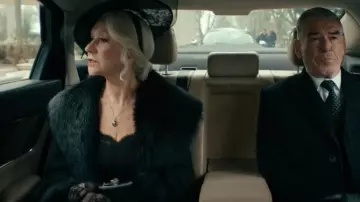 Nour Hammour Marlene Coat worn by Maeve Harrigan (Helen Mirren) as seen in MobLand (S01E05)