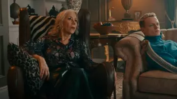 A.L.C. Marta Straight Leather Maxi Skirt worn by Maeve Harrigan (Helen Mirren) as seen in MobLand (S01E06)