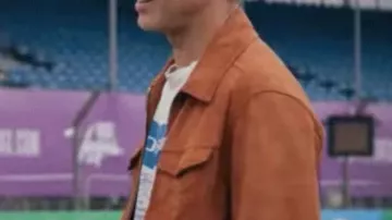 Brad Pitt F1 Le film Blouson en cuir marron de Sonny Hayes (Brad Pitt) en F1