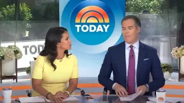 Scanlan Theodore Stretch Reptile Mini Dress worn by Laura Jarrett as seen in Today on  July 4, 2025