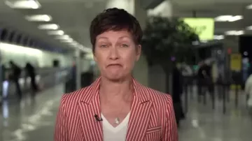 Blazer à rayures Rag & Bone Fletcher porté par Stephanie Gosk comme on le voit dans Today le 7 juillet 2025