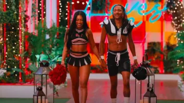 Fashion Nova Cheer Captain 2 Piece Costume Set worn by Clarke Carraway as seen in Love Island (S07E24)