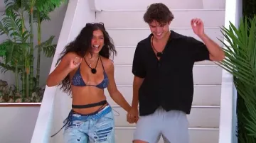 Jaded London Distressed Colossus Shorts worn by Cierra Ortega as seen in Love Island (S07E25)