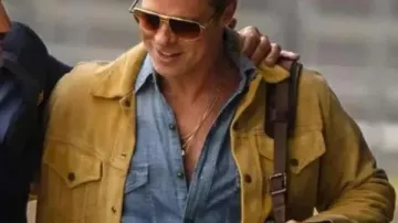F1 The Movie 2025 Brad Pitt Suede Jacket of Sonny Hayes (Brad Pitt) in F1
