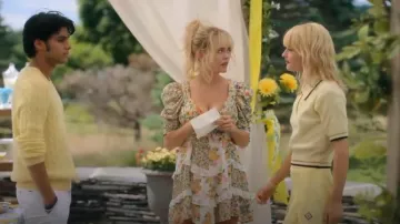 Sandro Polo Collar T-shirt Top Contrasting Knit Top worn by Mirren Sinclair (Esther McGregor) as seen in We Were Liars (S01E06)