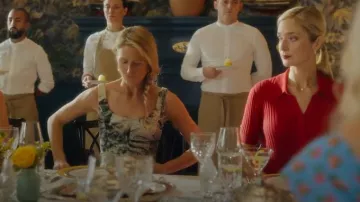 Jason Wu Colección Oceanscape Jacquard Maxi Vestido usado por Carrie Sinclair (Mamie Gummer) como se ve en We Were Liars (S01E07)