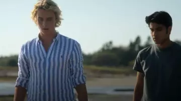 Polo Ralph Lauren Striped Shirt worn by Johnny Sinclair (Joseph Zada) as seen in We Were Liars (S01E08)