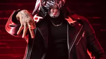 WWE Wrestler Pénta Black Leather Jacket worn by Pénta in WWE Raw Top 10