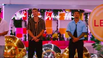Fashion Nova Peyton Textured Shirt worn by Austin Shepard as seen in Love Island (S07E27)