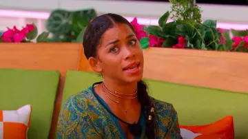 Fashion Nova Silly Happy Moments Choker worn by Amaya Espinal as seen in Love Island (S07E28)