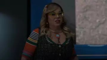 Haut sans manches en tweed Aqua x Venus Williams porté par Penelope Garcia (Kirsten Vangsness) comme on le voit dans Esprits criminels (S18E07)