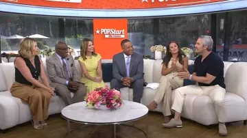 Mule Giuseppe Zanotti Vanilla 85 Marinetti portée par Jenna Bush Hager comme on le voit dans Today le 8 juillet 2025