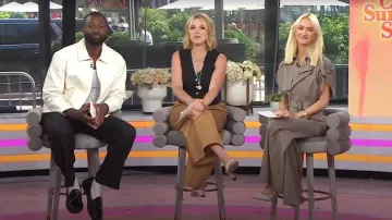 Simkhai Haydin Linen Cargo Pant worn by Zanna Roberts Rassi as seen in Today with Jenna & Friends on July 8, 2025