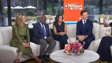 Celine Polly Wedge Mule worn by Jenna Bush Hager as seen in Today on July 9, 2025