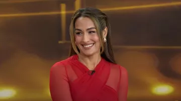 Fashion Nova Serena Mesh Bodysuit worn by Nikki Bella as seen in Today on July 9, 2025