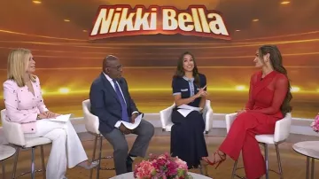 Jimmy Choo Lance Sandals in Red worn by Nikki Bella as seen in Today on  July 9, 2025