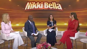 Sandalias Jimmy Choo Lance en rojo usadas por Nikki Bella como se ve en Today el 9 de julio de 2025