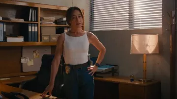 Paige elia Ribbed Top worn by Detective Renée Ballard (Maggie Q) as seen in Ballard (S01E03)