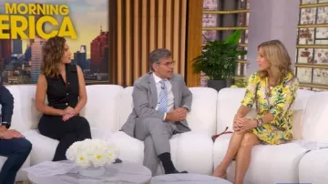 Vestido camisero de L'Agence Addison usado por Lara Spencer en Good Morning America el 7 de julio de 2025